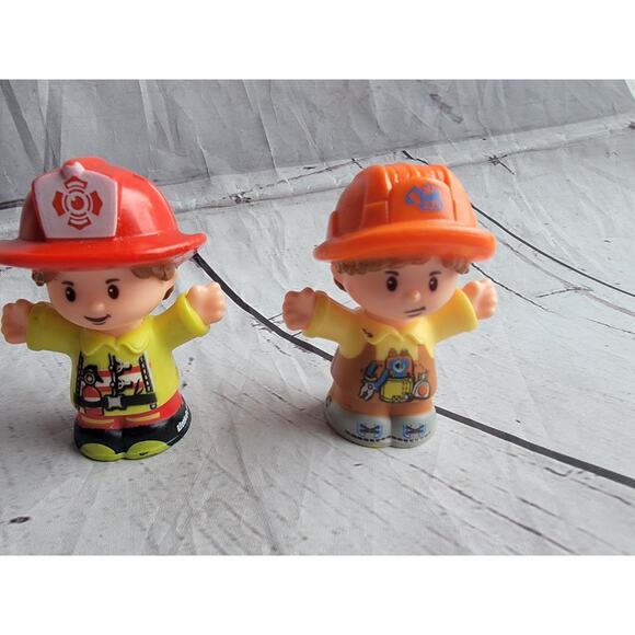 Little People Firefighter Cowboy Construction Worker Lot of 3 - Picture 3 of 6